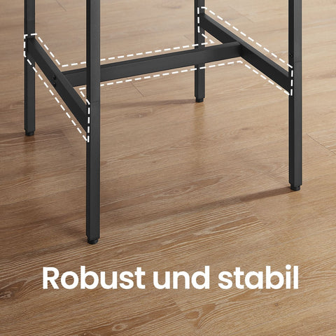 Rootz Bar Table Set - Dining Table - High Top Table - Space-Saving Design - 60cm x 60cm x 90cm, Stools 30cm x 40cm x 65cm