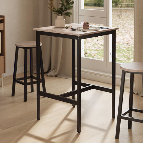 Rootz Bartisch Kitchen Table - Standing Table - Tall Dining Table - Space-Saving Design - 60 x 60 x 92 cm