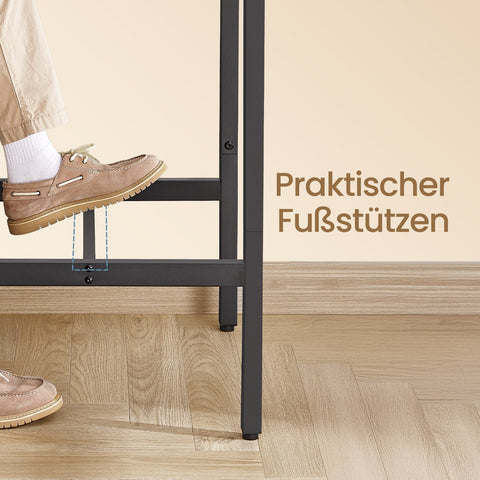 Rootz Bartisch Kitchen Table - Standing Table - Tall Dining Table - Space-Saving Design - 60 x 60 x 92 cm