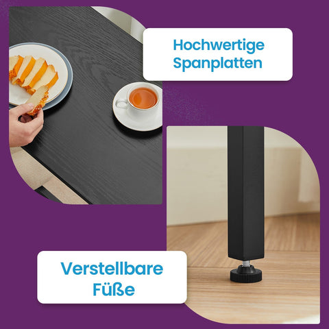 Rootz Bar Table Set with Stools - Standing Table - Dining Set - Space-Saving Design - Table: 100x40x90cm, Stool: 40x30x65cm