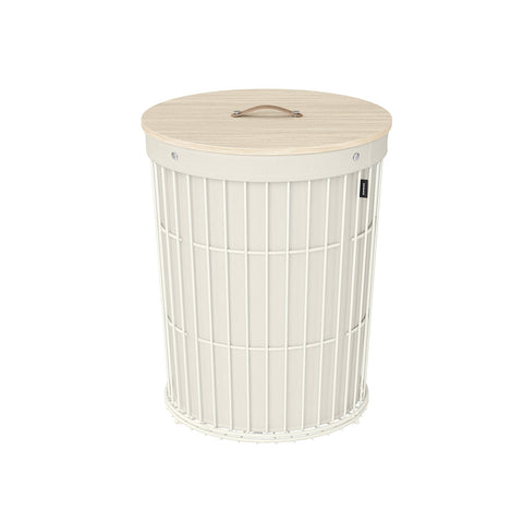 Rootz Laundry Basket - Hamper - Clothes Organizer - Steel Frame - MDF - 600D Oxford Fabric - 46cm x 46cm x 61cm