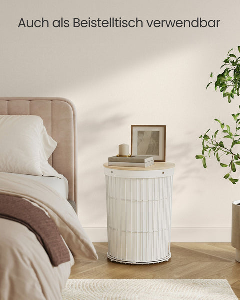 Rootz Laundry Basket - Hamper - Clothes Organizer - Steel Frame - MDF - 600D Oxford Fabric - 46cm x 46cm x 61cm