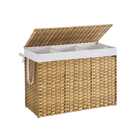 Rootz Laundry Basket - Washing Bin - Hamper - Durable Storage - 86cm x 40cm x 61cm