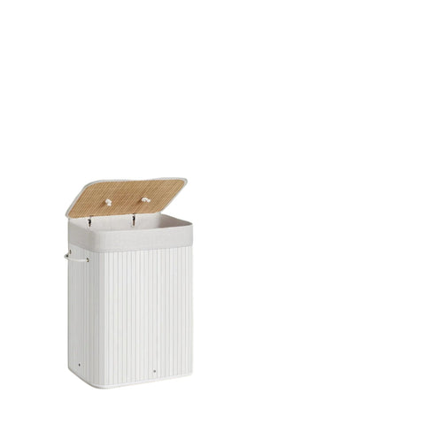 Rootz 72L Bamboo Laundry Basket - Clothes Hamper - Laundry Collector - Eco-Friendly - 40cm x 30cm x 60cm