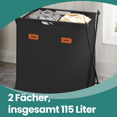 Rootz Laundry Basket - Laundry Collector - Laundry Box - Large Capacity - 60cm x 40cm x 66cm