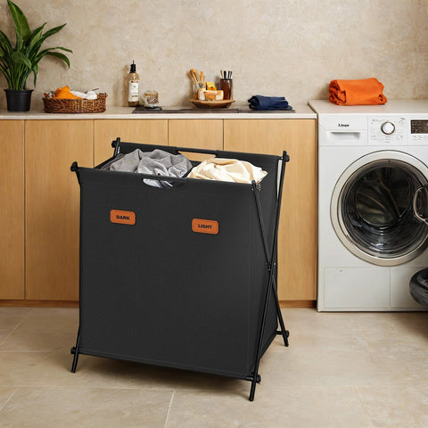 Rootz Laundry Basket - Laundry Collector - Laundry Box - Large Capacity - 60cm x 40cm x 66cm