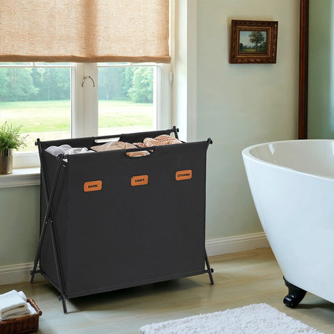 Rootz Laundry Basket - Laundry Collector - Laundry Box - 135L Capacity - Durable 600D Oxford Fabric - 70cm x 40cm x 66cm