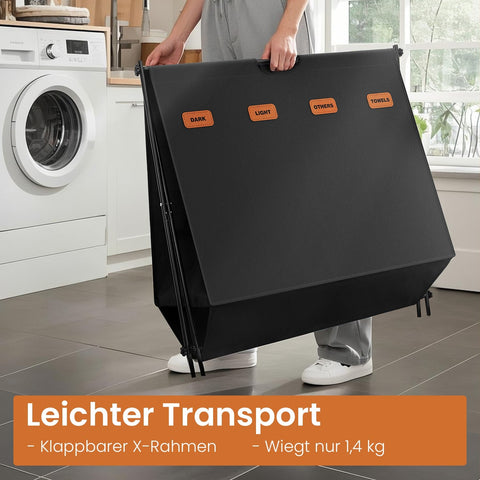 Rootz Laundry Basket - Laundry Collector - Laundry Box - 155L Capacity - Durable 600D Oxford Fabric - 79.9cm x 40cm x 66cm