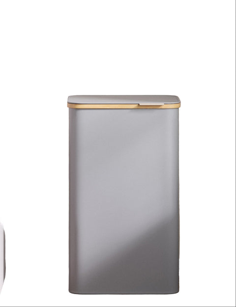 Rootz Grey Washing Basket - Laundry Hamper - Storage Bin - Durable Oxford Fabric - 42cm x 32cm x 70.5cm