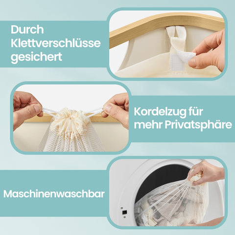 Rootz Laundry Basket - Clothes Collector - Washing Basket - 600D Oxford Tissue - 42x32x70.5cm - Enhanced Durability with Lid