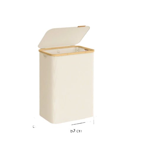 Rootz Laundry Basket - Clothes Collector - With Lid - Durable 600D Oxford Fabric - 130L Capacity - 52 x 38.5 x 70.5 cm