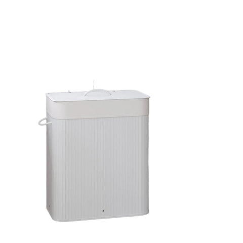 Rootz XXL Laundry Basket - Bamboo Storage - 100L Clothes Bin - Removable Cotton Sack - 52cm x 63cm x 32cm