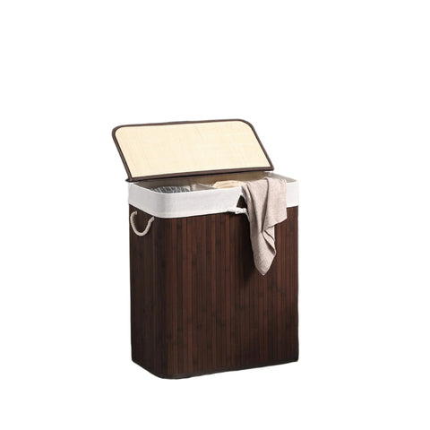 Rootz Laundry Basket - Washing Collector - Clothes Hamper - Bamboo Benefits - 51.5cm x 31.5cm x 60.5cm