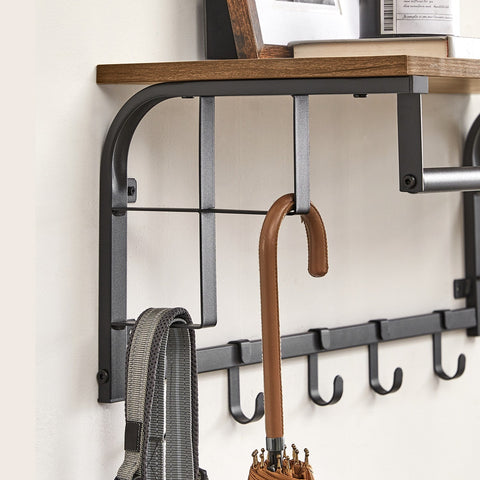 Rootz Wall Wardrobe - Coat Rack - Storage Unit - Space-Saving Organizer - 30 x 66 x 27 cm
