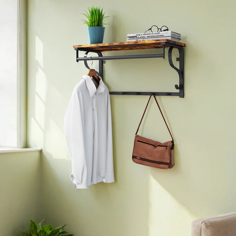Rootz Wall Wardrobe - Hanging Shelf - Floating Wardrobe - Space-Saving Storage - 60 x 30 x 32 cm