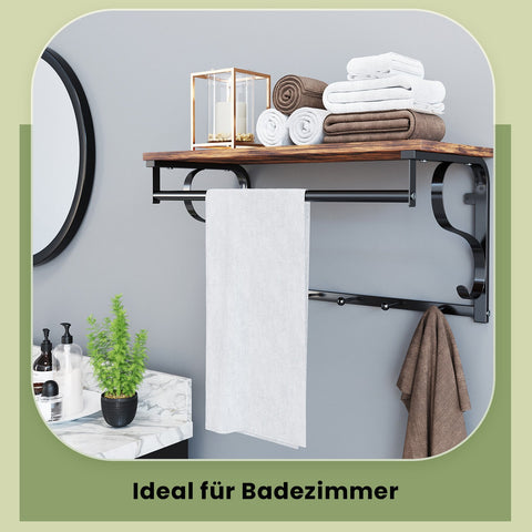 Rootz Wall Wardrobe - Hanging Shelf - Floating Wardrobe - Space-Saving Storage - 60 x 30 x 32 cm