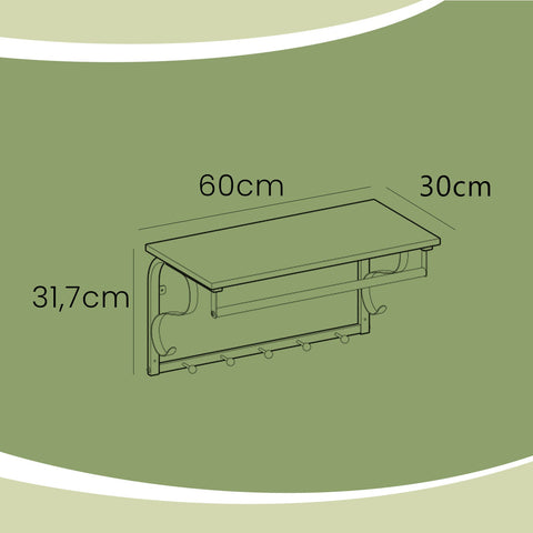 Rootz Wall Wardrobe - Hanging Shelf - Floating Wardrobe - Space-Saving Storage - 60 x 30 x 32 cm