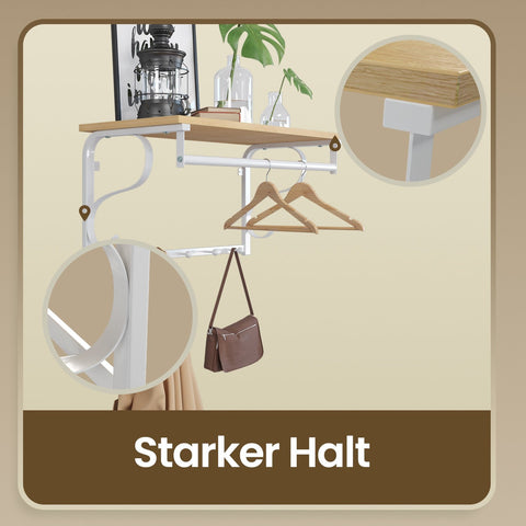 Rootz Wall Wardrobe - Wall Shelf - Storage Organizer - Maximizes Space - 60cm x 31.7cm x 30cm