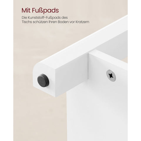 Rootz Modern Coffee Table - 2 Drawer Table - Wood Chipboard - MDF - 80cm x 80cm x 45cm -  Brown-White Finish