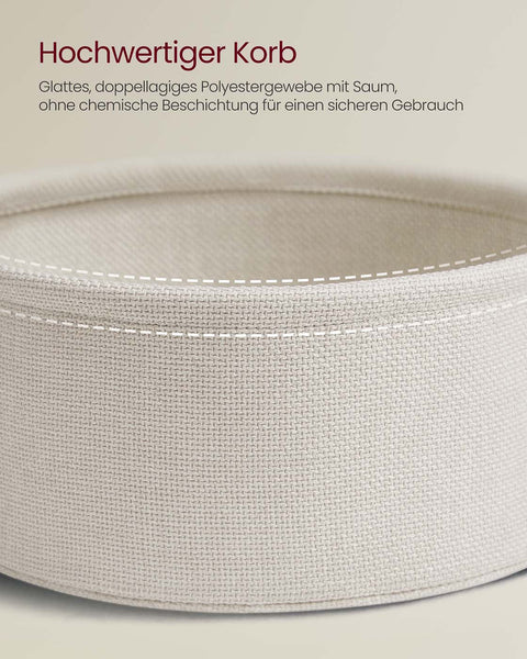 Rootz Side Table with Basket - End Table - Wooden Furniture - Holds 40kg - Brown  White - 75cm x 45cm