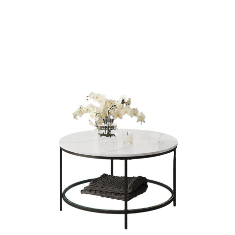 Rootz Coffee Table - Living Room Table - Sofatic - Adjustable Foot - 80cm D x 46cm H