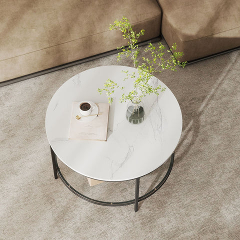 Rootz Coffee Table - Living Room Table - Sofatic - Adjustable Foot - 80cm D x 46cm H