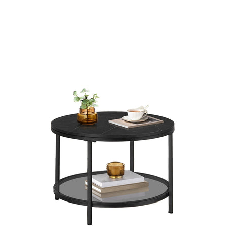 Rootz Coffee Table - Cocktail Table - Large Round Table - Adjustable Foot - 65cm x 46cm