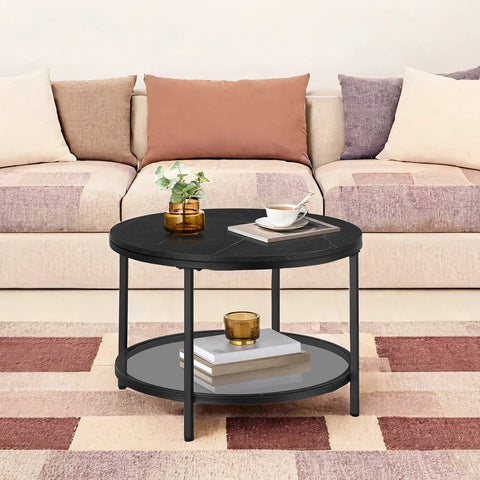 Rootz Coffee Table - Cocktail Table - Large Round Table - Adjustable Foot - 65cm x 46cm