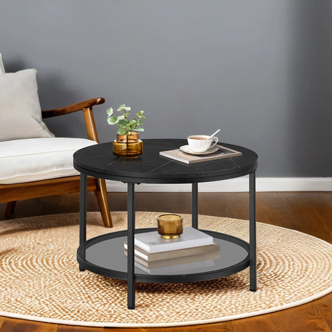 Rootz Coffee Table - Cocktail Table - Large Round Table - Adjustable Foot - 65cm x 46cm