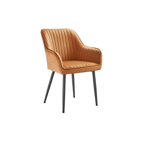 Rootz Dining Room Chair - Armchair - Velvet Seating - Comfortable Design - 60cm x 62.5cm x 85cm