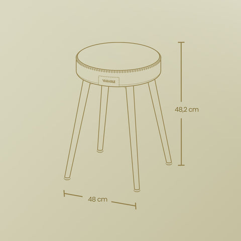 Rootz 2 Piece Set Bar Chair - High Stool - Counter Seating - PU Leather Comfort - 48cm x 48cm x 48.2cm
