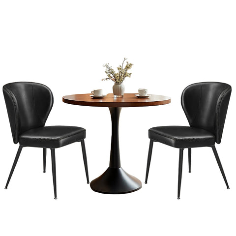 Rootz Dining Room Chairs Set - Dining Seats - Kitchen Chairs - Comfort and Style - Black