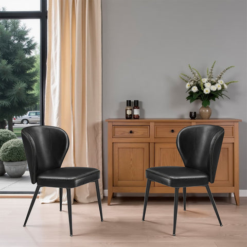 Rootz Dining Room Chairs Set - Dining Seats - Kitchen Chairs - Comfort and Style - Black