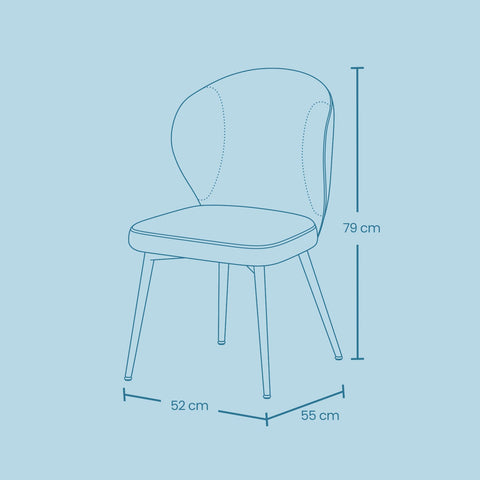 Rootz Dining Room Chairs Set - Dining Seats - Kitchen Chairs - Comfort and Style - Black