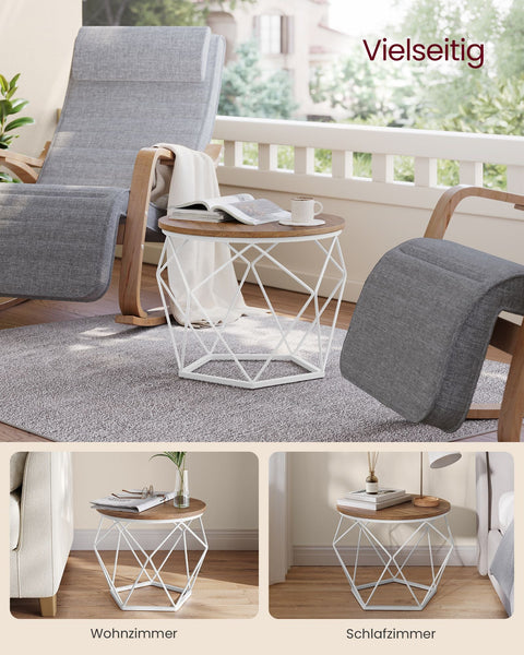 Rootz Coffee Table Set - 2 Piece Nesting Tables - Side Tables - Removable Tabletop - Chipboard & Steel - 50x40cm & 40x36cm