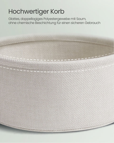 Rootz 3 Piece Set Side Table - Fabric Basket - Storage Organizer - Chipboard Steel Polyester - Laurel Green Cream White - 45cm x 50cm x 50cm - 39.6cm x 18.2cm x 18.2cm - 4.1kg - 35kg Max Load Capacity