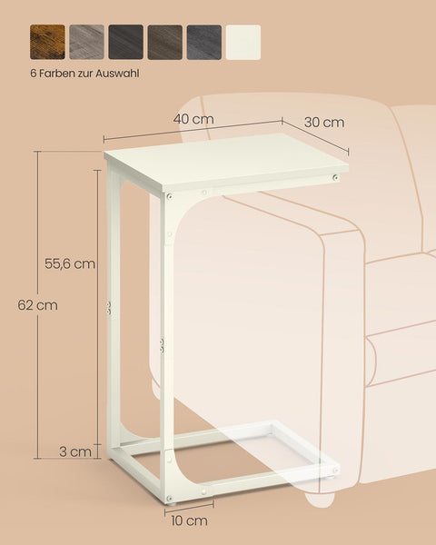 Rootz Side Table - End Table - Accent Table - Space-Saving Design - 30cm x 40cm x 62cm
