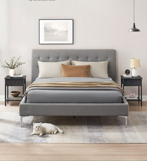 Rootz Set of 2 Bedside Chests - Nightstands - Bedroom Storage - Black - 40x40x55cm