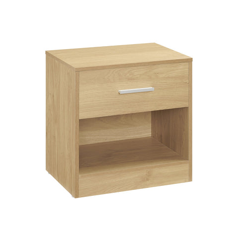 Rootz Side Table - Accent Table - End Table - Space-saving Storage - 28cm x 39cm x 41cm - Brown Chipboard