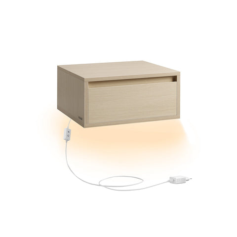 Rootz Natural Beige Floating Drawer - Wall Shelf - Floating Shelf - Wood Chipboard - Medium Density Fibreboard - 35cm x 40cm x 18cm