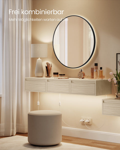 Rootz Natural Beige Floating Drawer - Wall Shelf - Floating Shelf - Wood Chipboard - Medium Density Fibreboard - 35cm x 40cm x 18cm