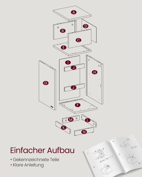 Rootz Ebony Black Bedside Table - Nightstand - Wood Chipboard - MDF - 30cm x 25cm x 65cm - 9.6kg - 45.4kg Max Load - 4.5kg Drawer Capacity