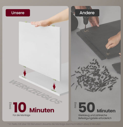 Rootz 2-Piece Set Bedside Table - Charging Nightstand - Matt White - Chipboard - 35cm x 45cm x 58.3cm - Drawer - USB Charging - 11.6kg