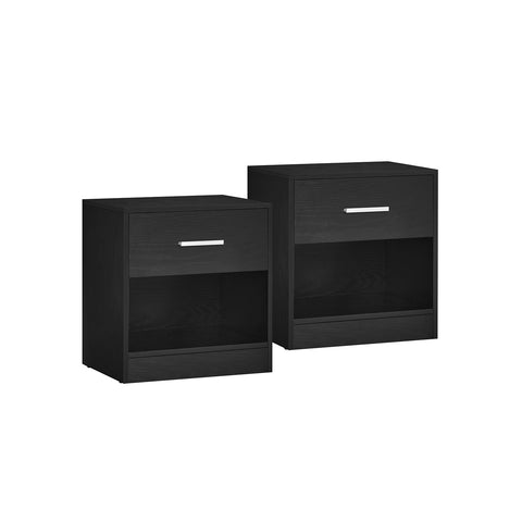 Rootz 2 Piece Set Bedside Table - Nightstand - Bedside Cabinet - Space Saver - 28cm x 39cm x 41cm