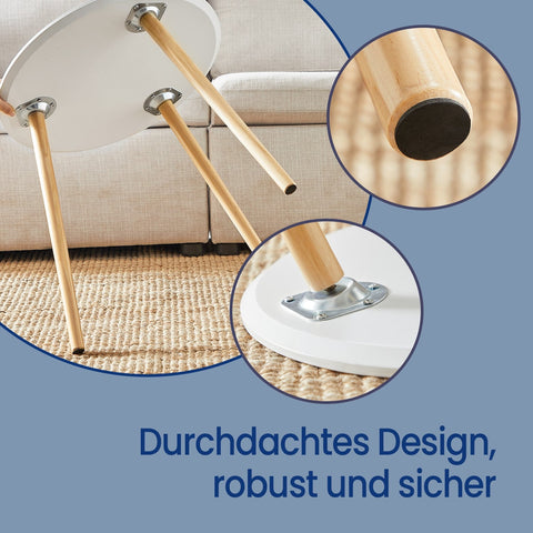 Rootz Side Table Set - Round Sofa Table - Minimalist Scandinavian Style - Modern & Elegant - Unites Beauty & Functionality - Set of 2 Tables