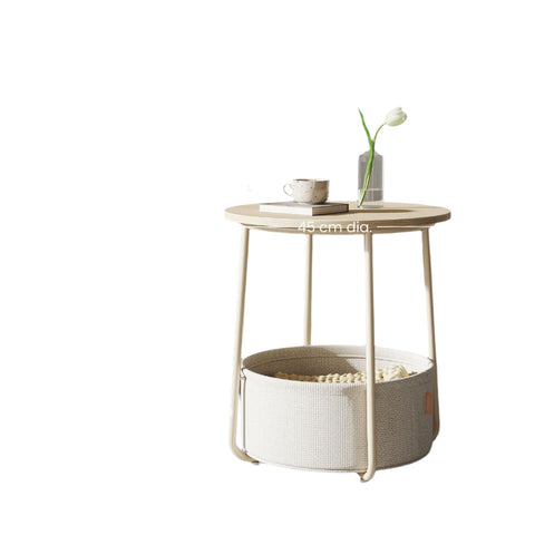 Rootz Round Side Table - Small Coffee Table - Compact Table - Stylish Design - 45cm x 50cm
