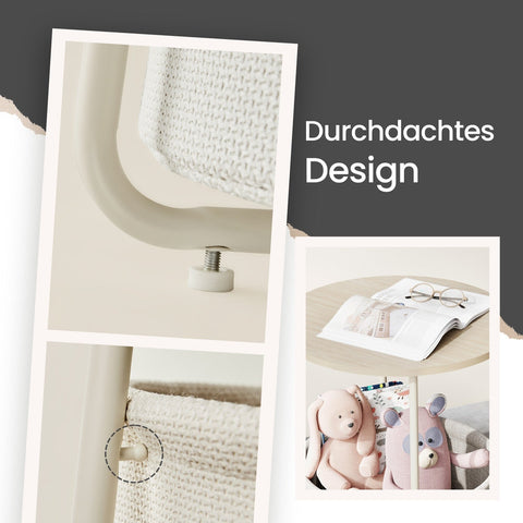 Rootz Round Side Table - Small Coffee Table - Compact Table - Stylish Design - 45cm x 50cm