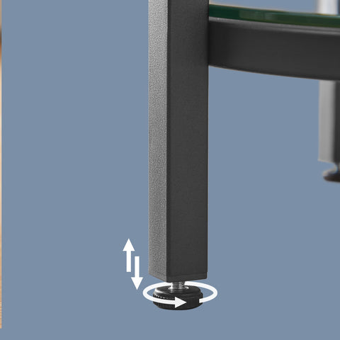 Rootz Side Table - Accent Table - End Table - Features Black Frame, White Marble Look, Steel & Glass - 45cm x 55cm