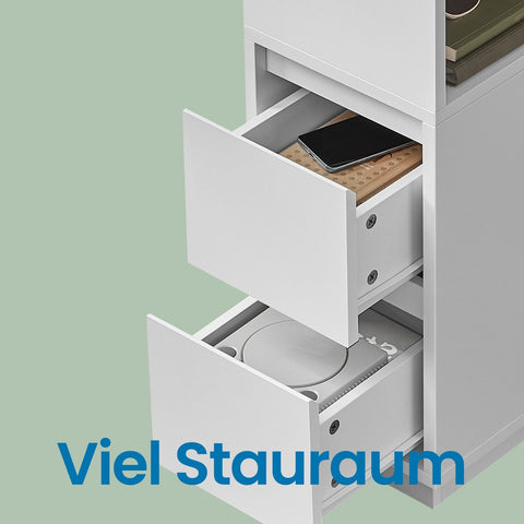 Rootz 2 Piece Bedside Table Set - Side Table - Nightstand - Space-Saving Design - 30cm x 25cm x 65cm