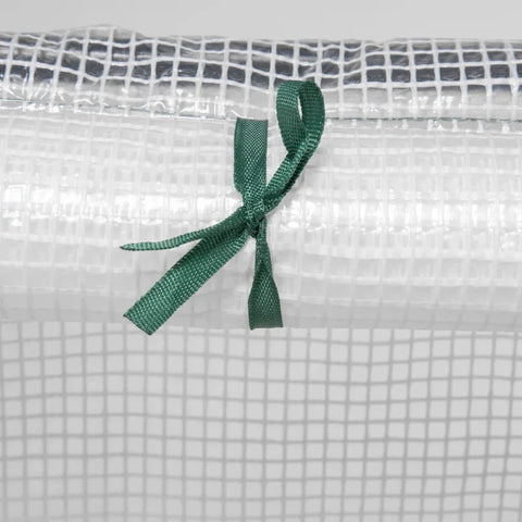 Rootz Greenhouse - Mini Greenhouse - 2 Zip Doors - Tear Resistant Film - UV-resistant - Metal Frame - White - 1.8 x 1 x 1m